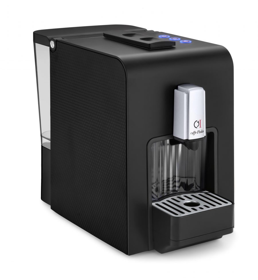 Zwarte Chikko koffiemachine