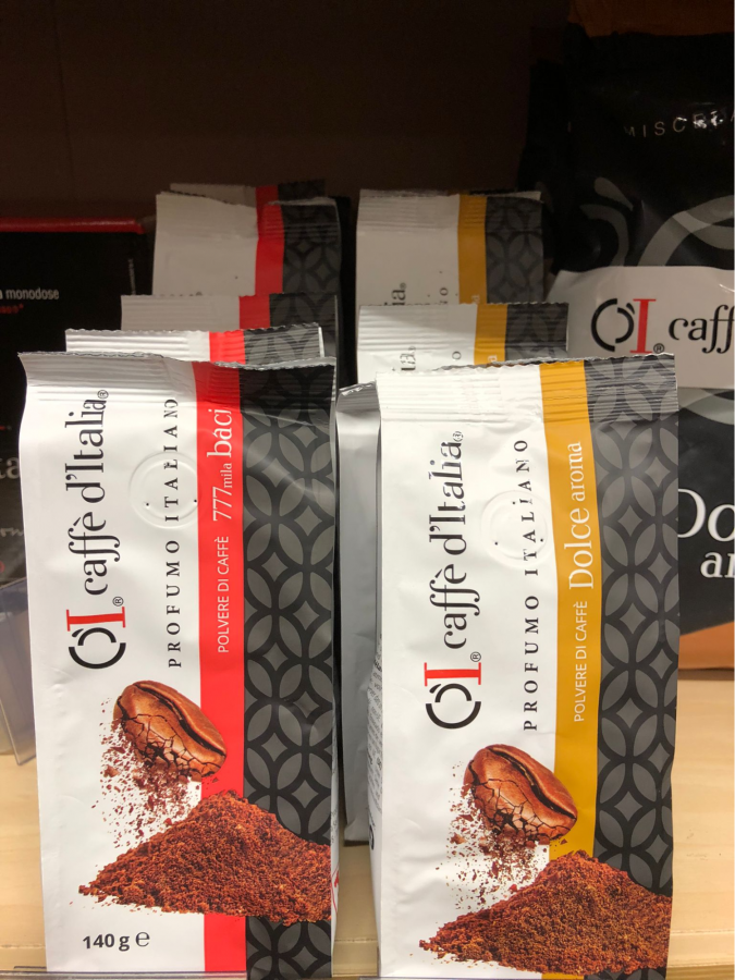 Koffiemaling staat klaar om verkocht te worden