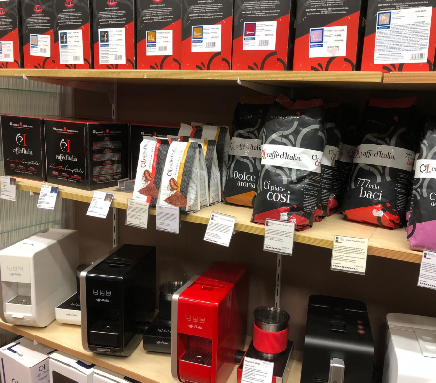 Producten van Caffè d'Italia in de winkel
