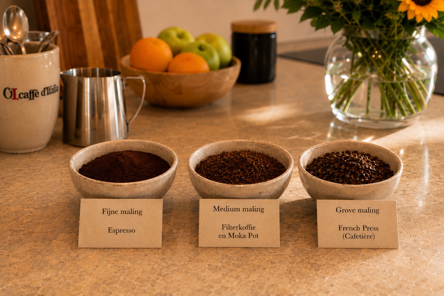 beste koffie thuis zetten koffie maling