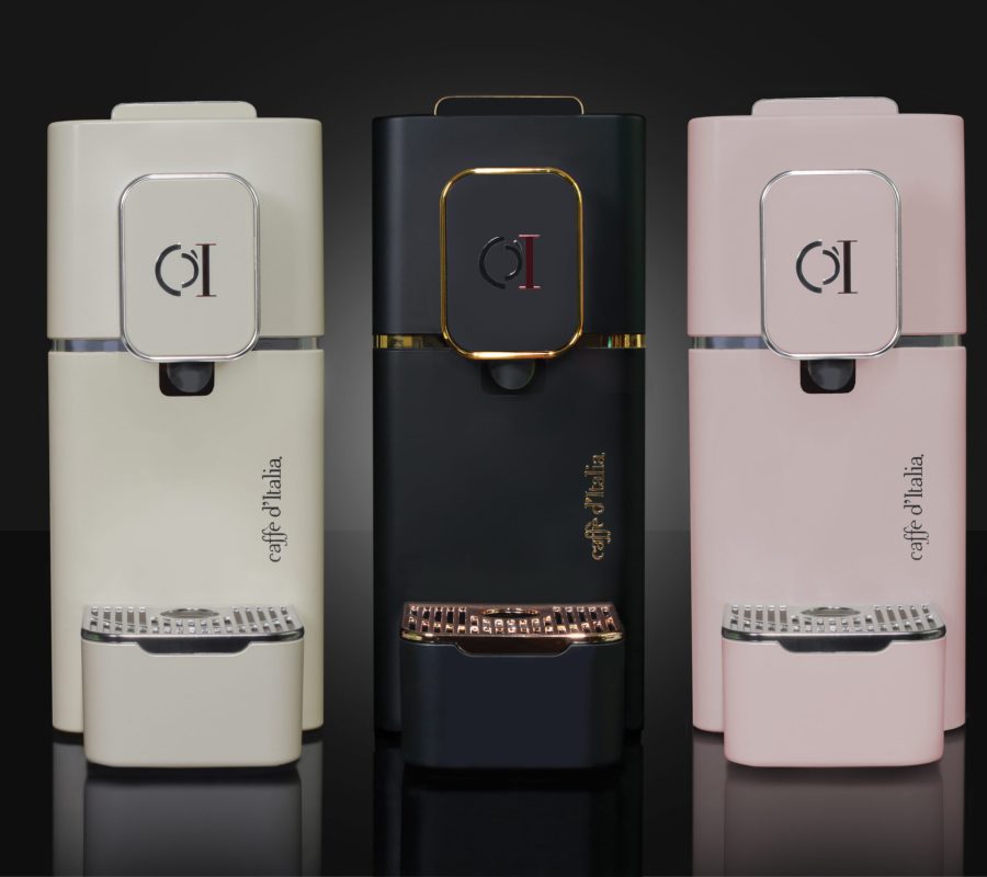 koffiemachines goud zwart, wit, roze